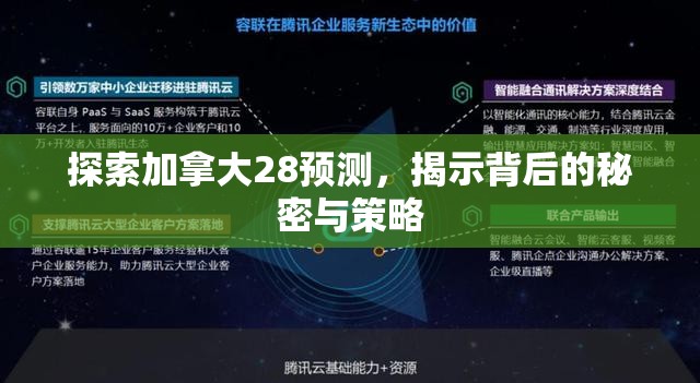 探索加拿大28预测，揭示背后的秘密与策略