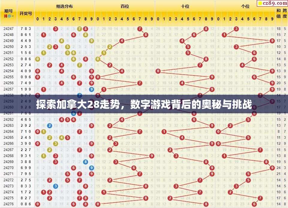 探索加拿大28走势，数字游戏背后的奥秘与挑战