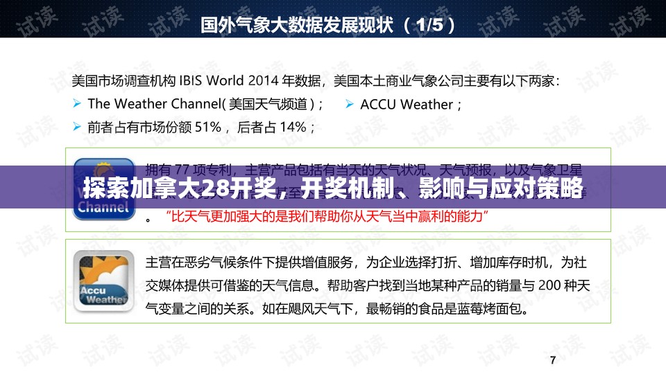 探索加拿大28开奖，开奖机制、影响与应对策略