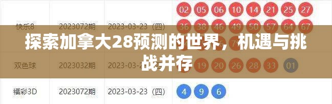 探索加拿大28预测的世界，机遇与挑战并存