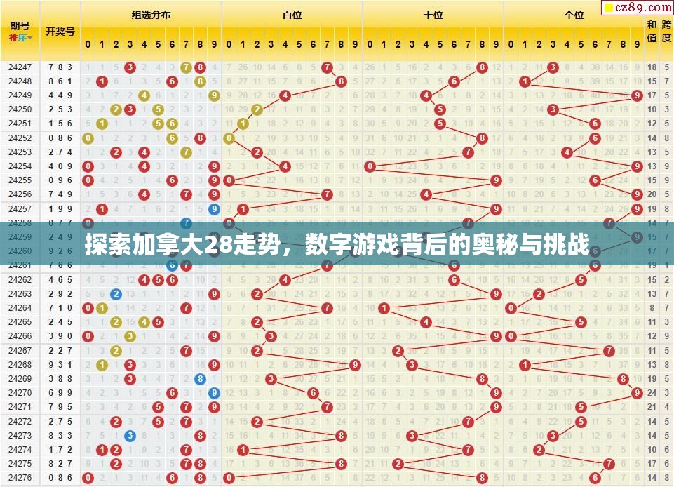 探索加拿大28走势，数字游戏背后的奥秘与挑战