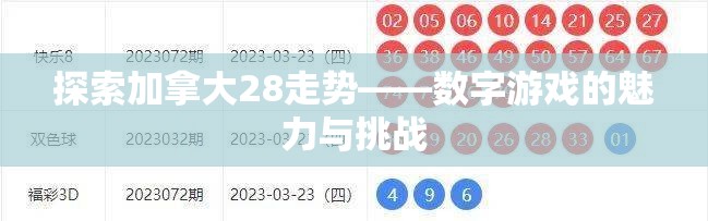 探索加拿大28走势——数字游戏的魅力与挑战