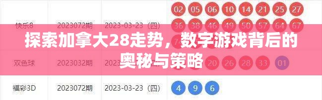 探索加拿大28走势，数字游戏背后的奥秘与策略