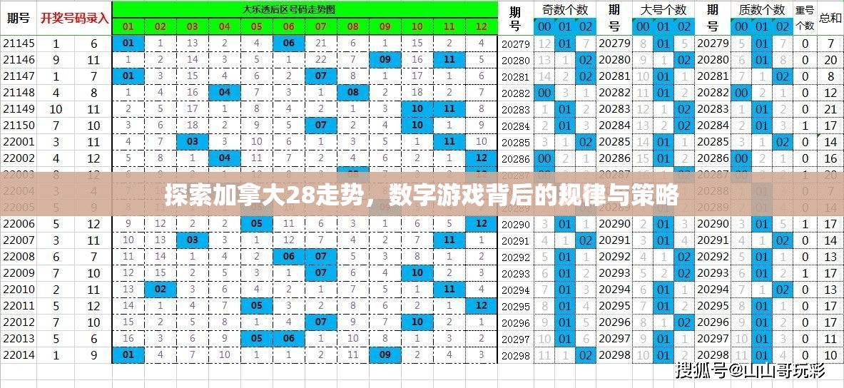 探索加拿大28走势，数字游戏背后的规律与策略