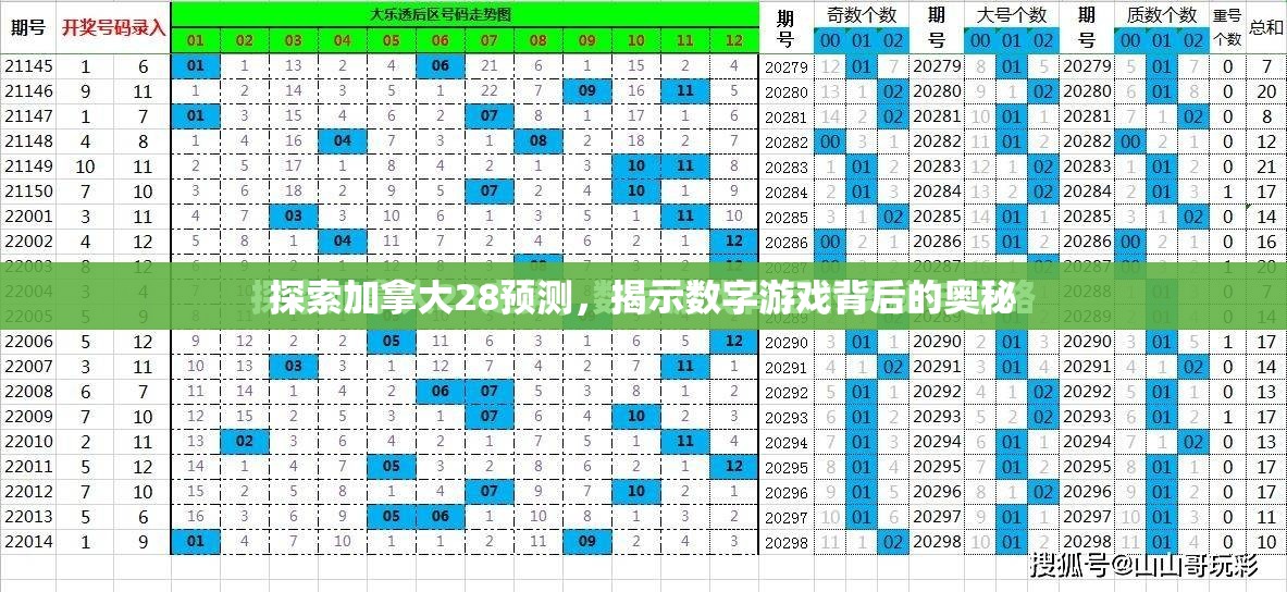 探索加拿大28预测，揭示数字游戏背后的奥秘