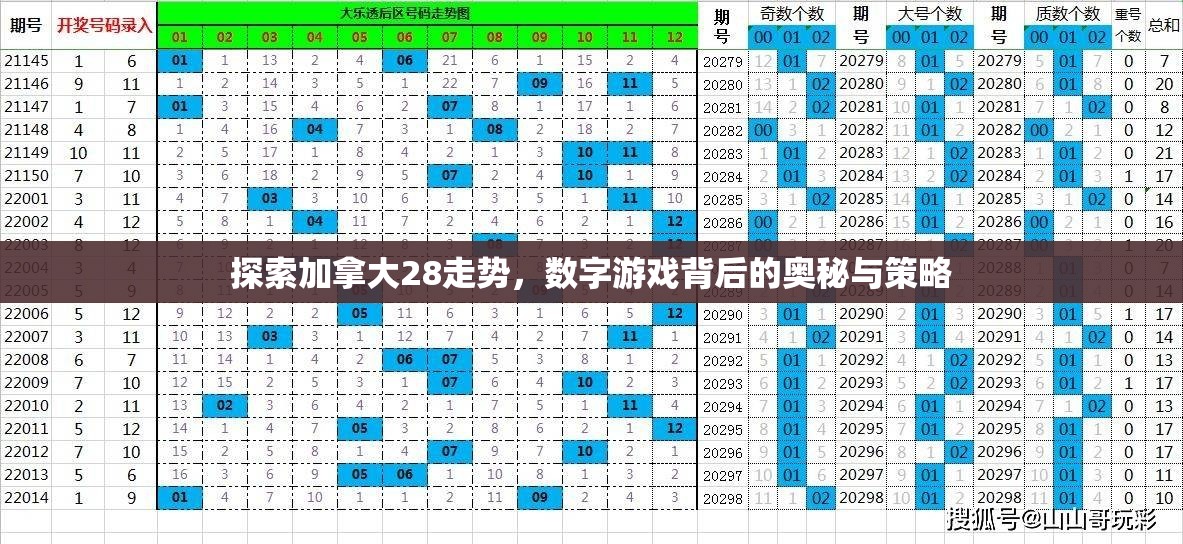 探索加拿大28走势，数字游戏背后的奥秘与策略